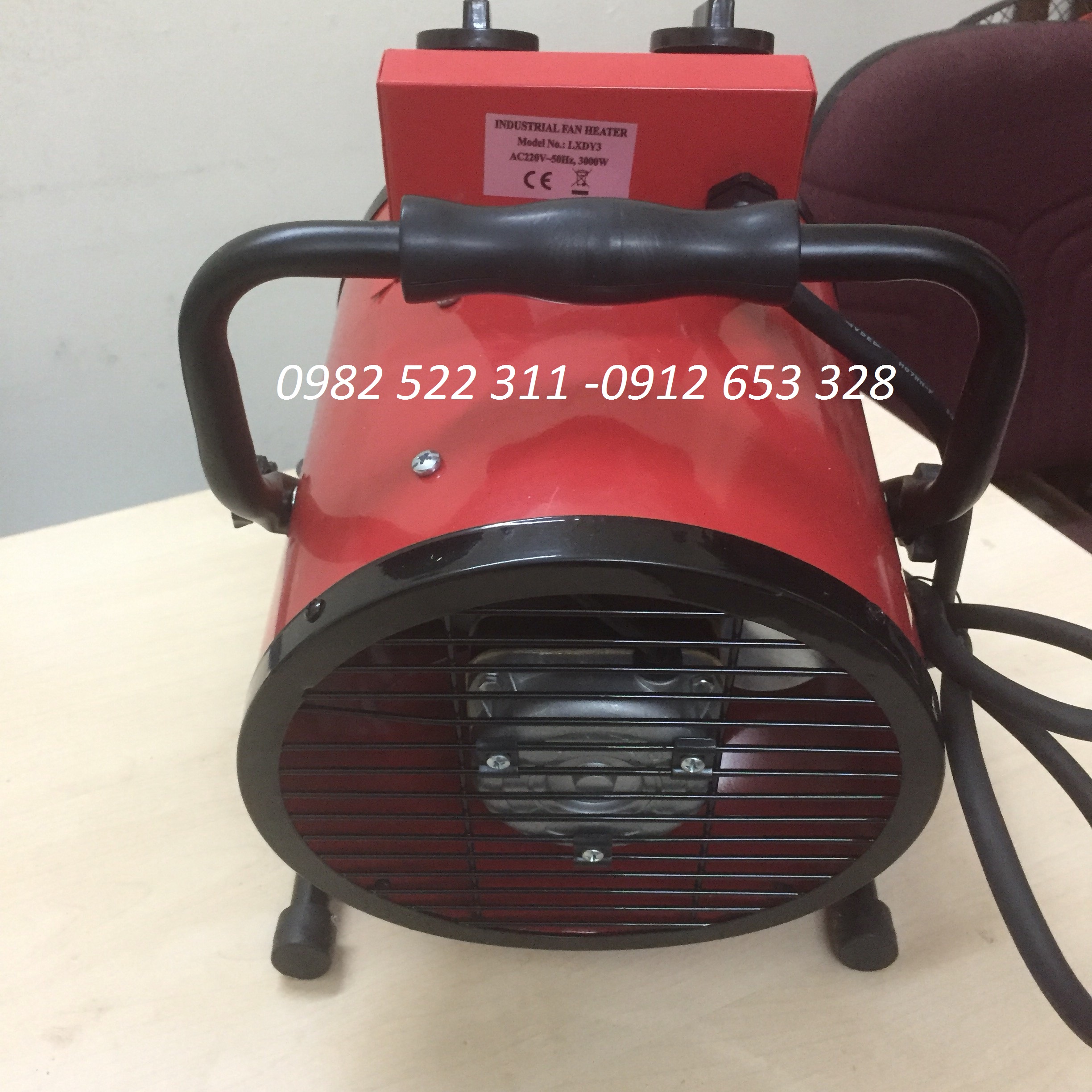 Máy sấy gió nóng bằng điện trở 3kw màu đỏ - Ảnh 5