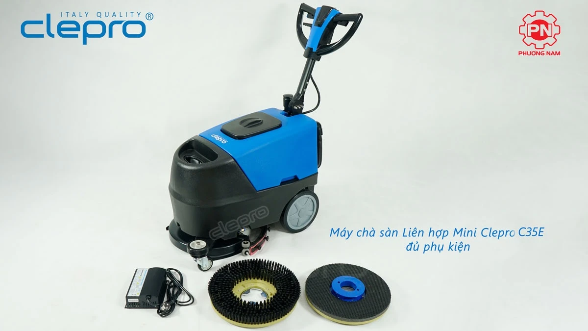 Máy chà sàn liên hợp Clepro C35E đầy đủ phụ kiện