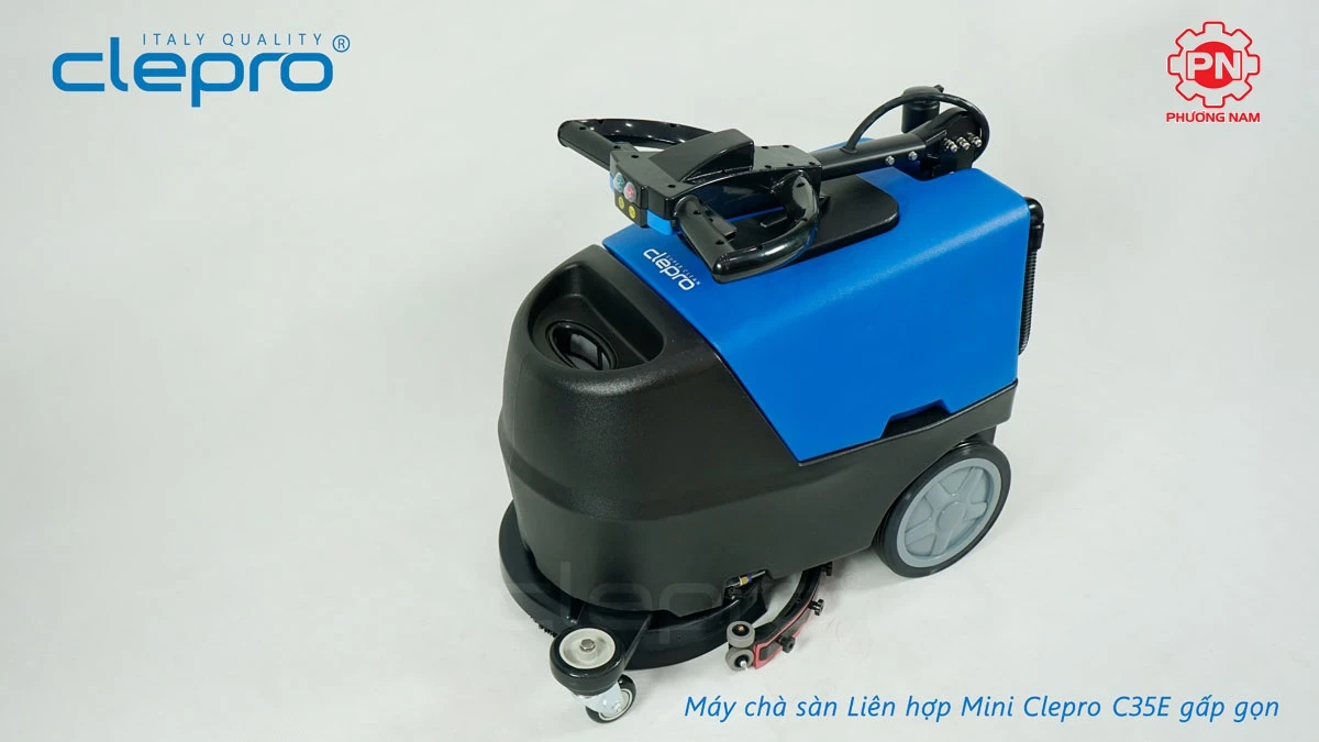 Tay điều khiển gấp gọn của Máy chà sàn liên hợp Clepro C35E