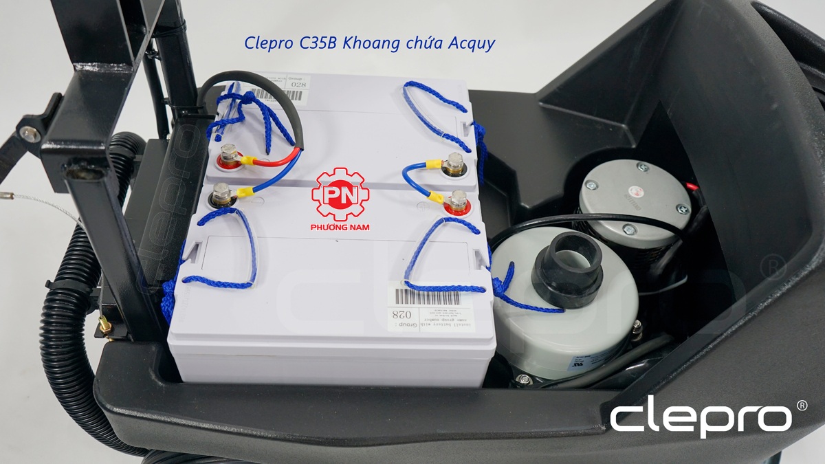 Khay chứa Ắc quy Máy chà sàn liên hợp Clepro C35B