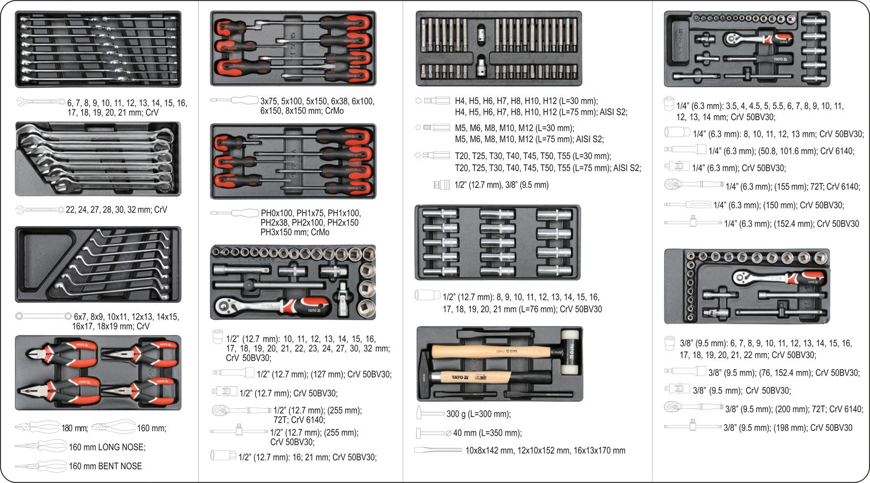 tủ đồ nghề 6 ngăn 177 chi tiết yt-55300