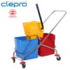 Xe đẩy vắt cây lau nhà 2 ngăn CLEPRO CB43