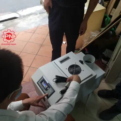 Khách hàng test Máy tạo ẩm công nghiệp Mitsuta LT-UH06