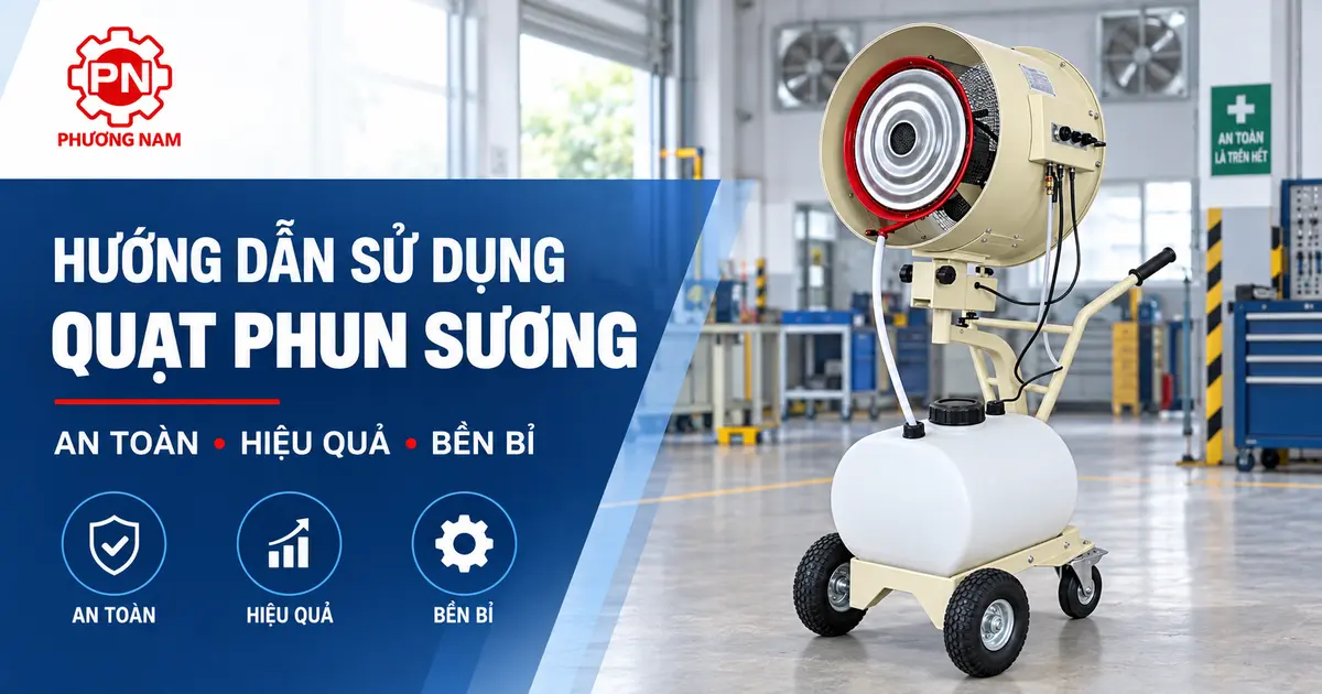 Hướng dẫn sử dụng quạt phun sương công nghiệp an toàn và hiệu quả