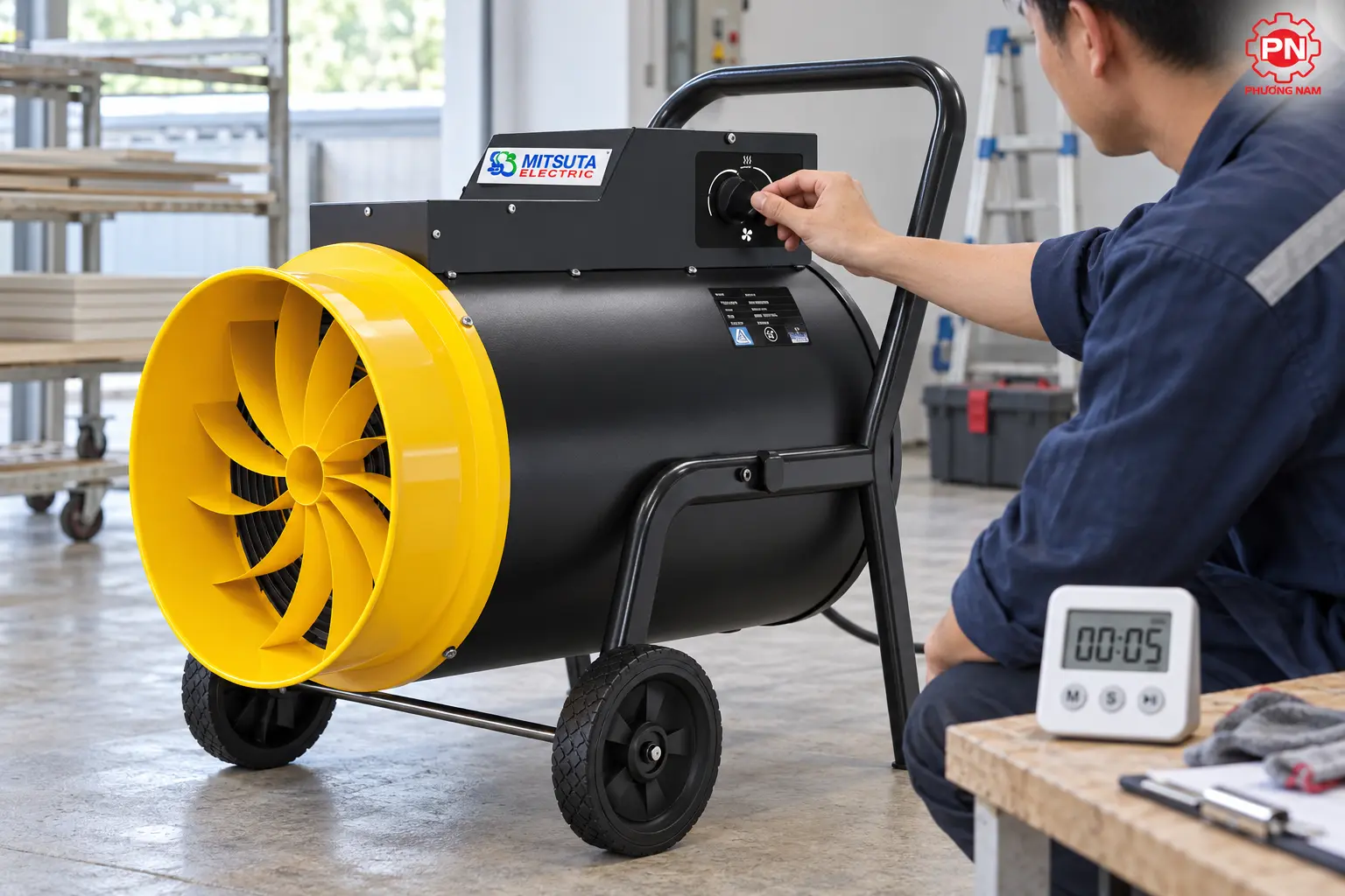 Chuyển quạt sấy sang chế độ làm nguội điện trở sau khi gia nhiệt