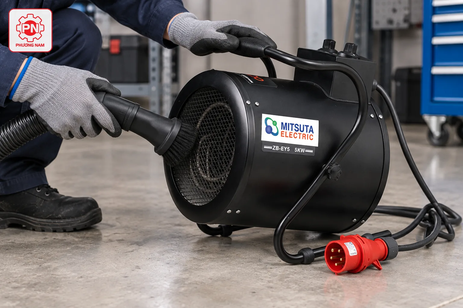 Vệ sinh cửa thổi gió của quạt sấy Mitsuta ZB-EY5