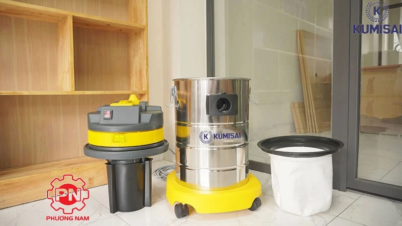 Đầu máy, thân máy và túi lọc của KMS 35