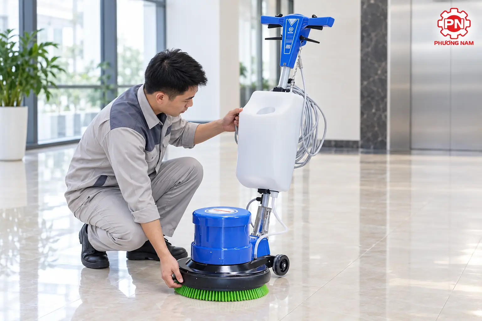 Kiểm tra máy chà sàn Kumisai KMS 523