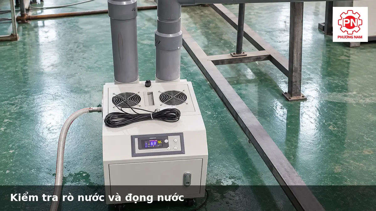 lắp đặt đường ống máy tạo ẩm công nghiệp