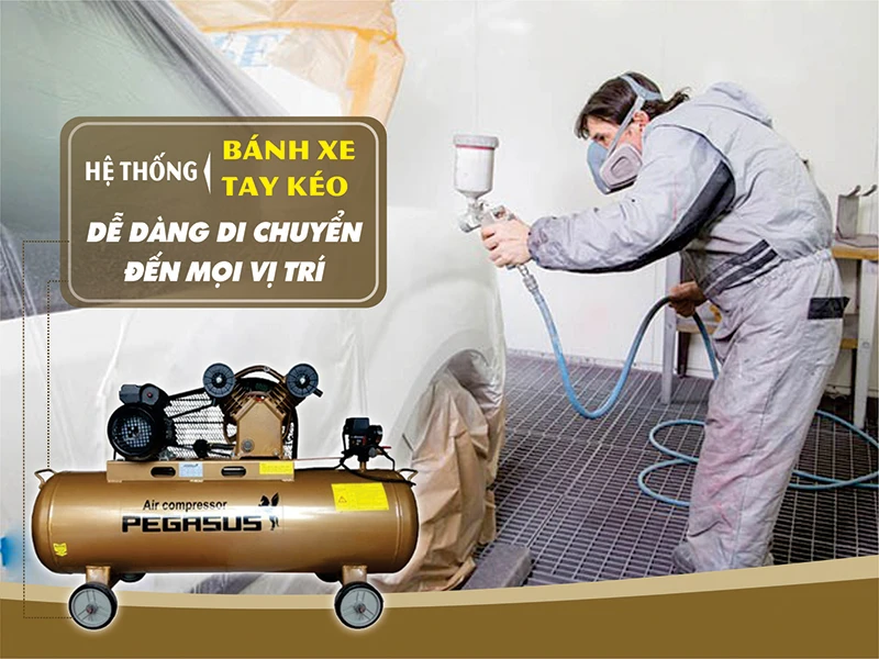 Máy nén khí Pegasus TM-V-0.25/8-120L dễ dàng sử dụng