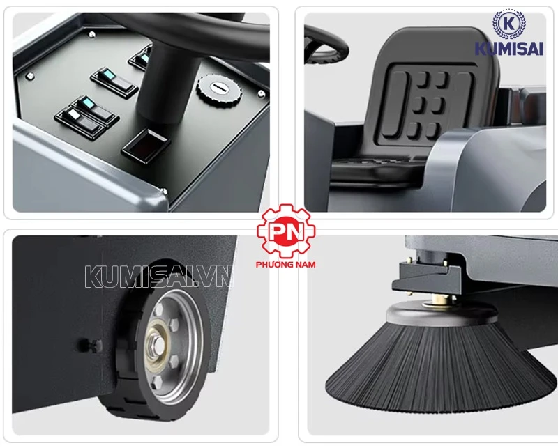 Các bộ phận của Xe quét rác ngồi lái DQC-TECH 4F
