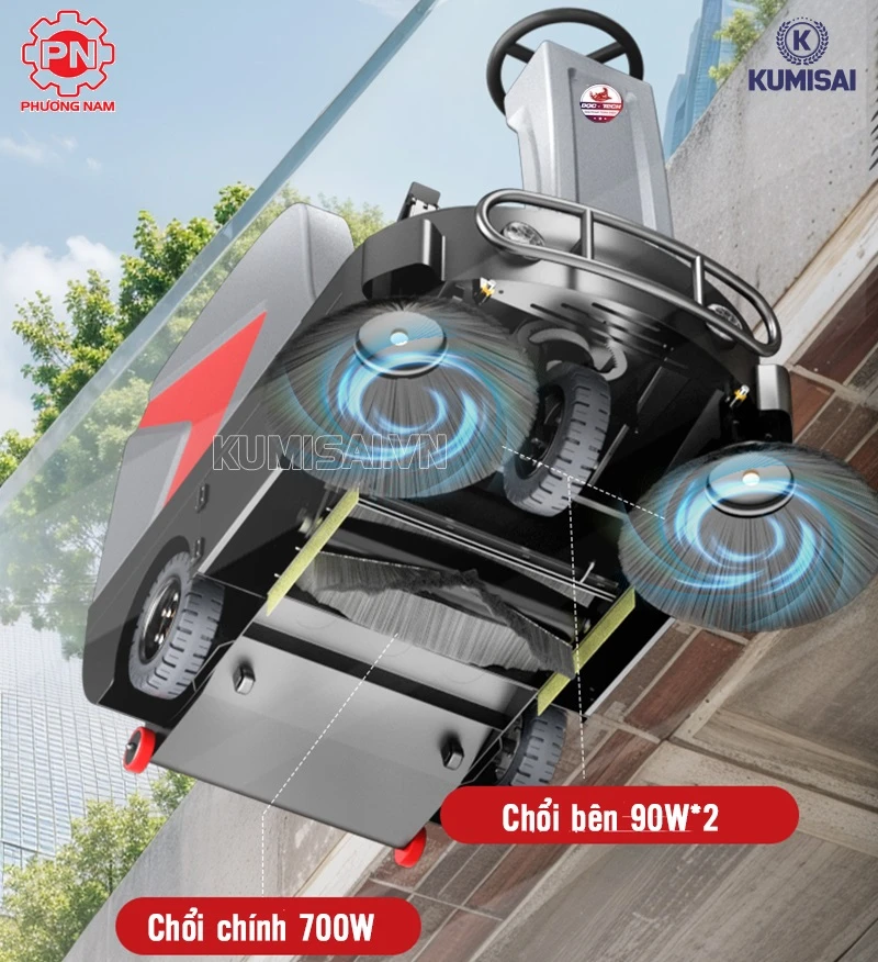 Nguyên lý hoạt động của Xe quét rác ngồi lái DQC-TECH 5F