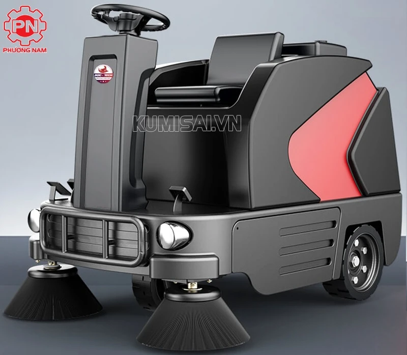 mặt trước xe quét rác ngồi lái DQC-TECH 6F